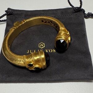 Julie Vos Gold Bracelet with Black Accents